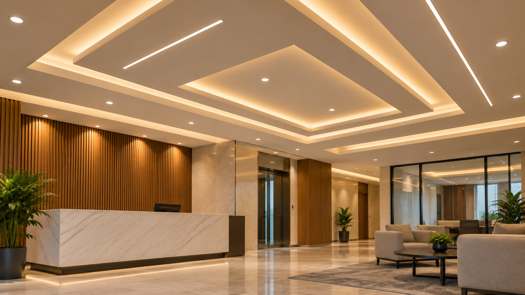 Ceiling & Lighting Solutions for corporate tiles