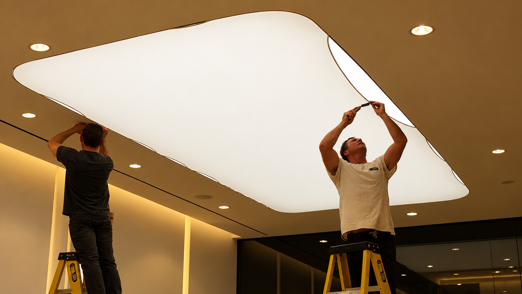 Modern stretching ceiling design